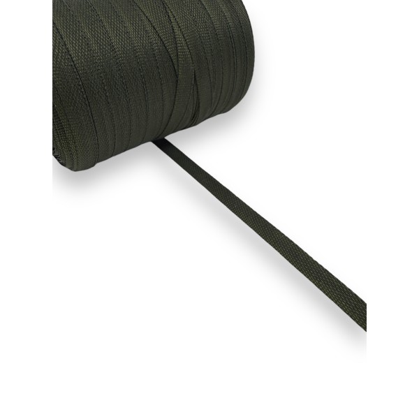  Trimming, webbing tape synthetic 7mm width in khaki color